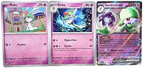 Gardevoir ex 086/198 Holo - Scarlet & Violet - Pokemon Evolution 3 Card Lot - Ralts & Kirlia