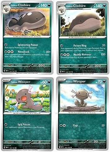 Paldean Clodsire 128/197-129/197 - Obsidian Flames - Pokemon Evolution 4 Card Lot