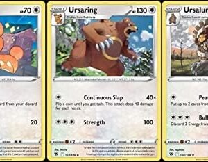 Ursaluna 124/189 - Astral Radiance - Rare Pokemon Evolution Card Lot - Ursaring Teddiursa