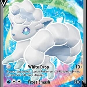 Alolan Vulpix V 173/195- Silver Tempest - Full Art - Pokemon Ultra Rare Card - Holo Foil