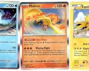 Articuno Moltres Zapdos - Legendary Pokemon Card Lot - 144/165-23/108 - Pokemon 151 - Roaring Skies