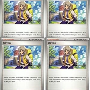 Arven 166/198 - Scarlet & Violet - Pokemon Trainer x4 Card Lot - Playset 4X