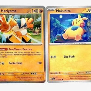 Hariyama 113/193 - Paldea Evolved - Pokemon Evolution Set - 2 Card Lot - Scarlet & Violet