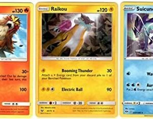 Suicune Entei Raikou -Shining Legends - Cosmic Eclipse - Darkness Ablaze - Pokemon Legendary Card Lot - Johto Trio