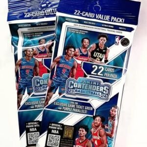 (2) 2023-24 Panini Contenders Basketball 22 Card Jumbo Value Packs - 2 Packs - 44 Basketball Cards