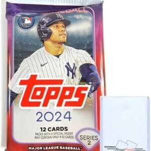 2024 Topps Series 2 Baseball MLB Blaster Value Pack with 12 Trading Cards + Toploader! STREETCARDS!