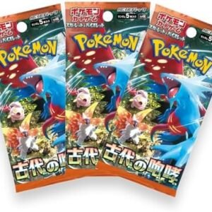 3 x Ancient Roar Japanese Pokemon Booster Packs | Scarlet & Violet Set | Pokémon Trading Cards in 3 Booster Packs | TCYM Authenticated | Pokemon TCG Pack | Japanese Paradox Rift Booster Packs