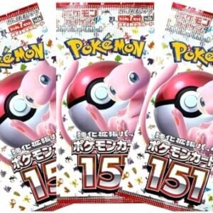 3 x Pokemon 151 Booster Packs Japanese Pokemon Cards Pack 3 Pack Bundle includes Japanese Pokemon Cards in Sealed Pokemon Booster Packs for Pokémon Cards Collection + Gift Pack