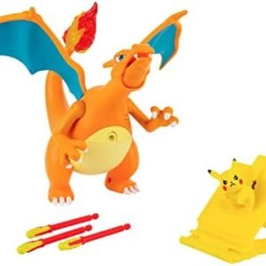 BANDAI - Pokémon - Deluxe Charizard 15cm Action Figure + 1 Pikachu 5cm Action Figure - JW2731