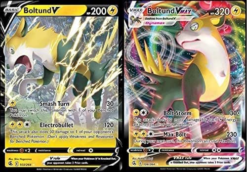 Boltund V & Vmax - 104/264 Fusion Strike - Pokemon Ultra Rare 2 Card Lot