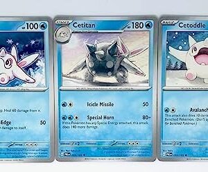 Cetitan 055/193 - Paldea Evolved - Pokemon Evolution Set - 3 Card Lot - Scarlet & Violet