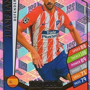 MATCH ATTAX CHAMPIONS LEAGUE 17/18 JUANFRAN 100 CLUB TRADING CARD - ATLETICO MADRID 17/18