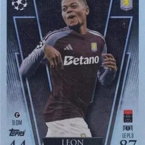 Match Attax 2024 2025 Leon Bailey Platinum Pull Limited Edition Trading Card