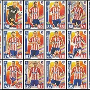 Match Attax Champions League 2017/18 Athletic Madrid Full 18 Card Set 17/18