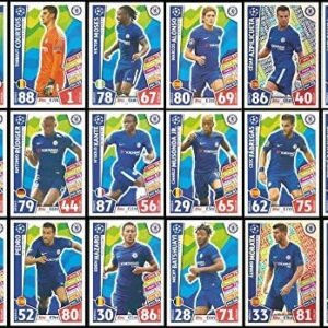 Match Attax Champions League 2017/18 Chelsea Full 18 Card Set