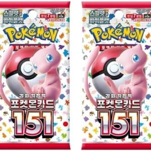 Pokemon 151 TCG Korean Booster Packs | 2 x Authentic Pokemon Cards Pack | Korean Language Pokemon 151 Trading Card Game Set | TYCM Pouch | Collectible Pokémon TCG Gift for Boys |