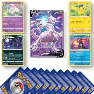 Pokemon Card Mystery Packs including Rares, Holos and V GX or VMAX Pokemon Cards + That Chunky Yellow Mouse ™ Pouch (Ultimate Pokemon Cards Pack - 20 Pokémon Cards 4 Rare Cards + Special Pokémon Card