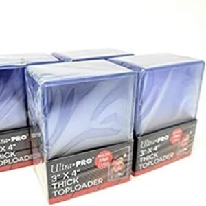 Ultra Pro 4 55pt Top Loaders - 25 Toploaders Per Pack (100 Total) - Thick Action Packed Baseball, Football, Basketball, Hockey, Gaming